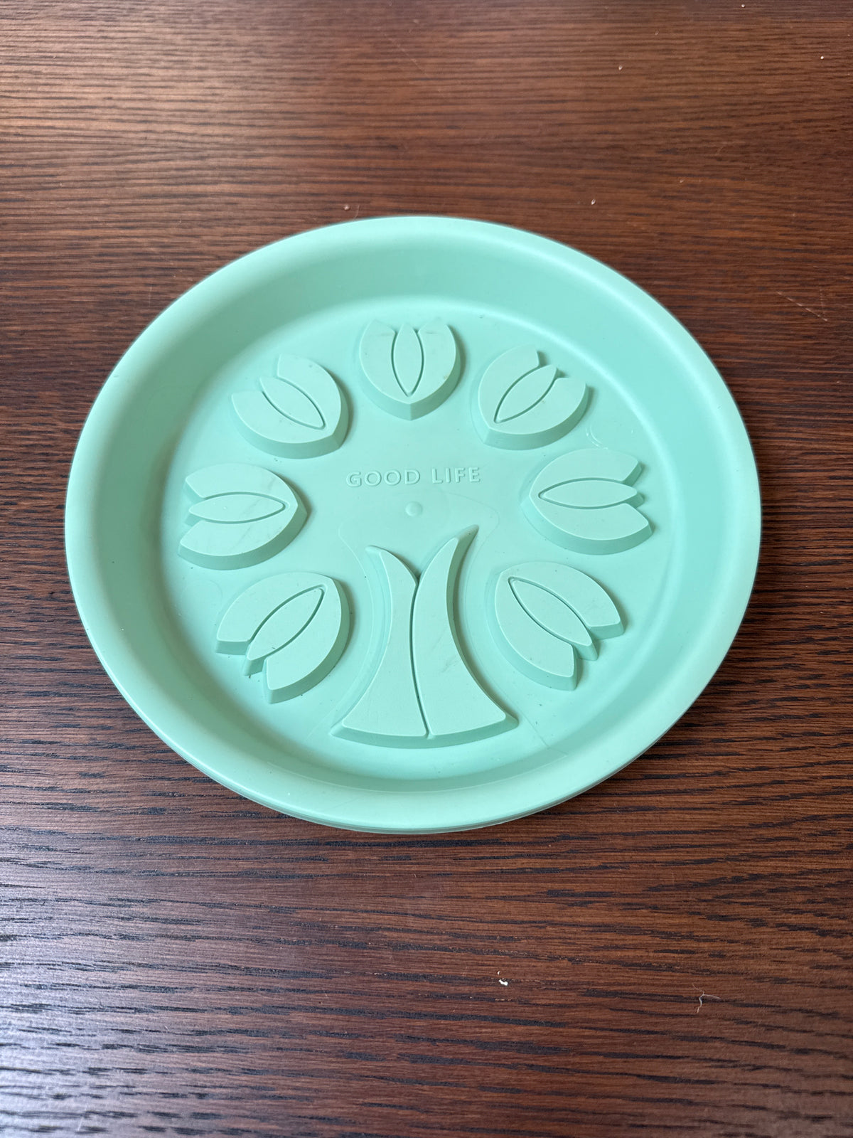 Green tree good life saucer 6in