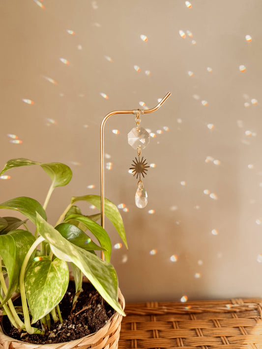 Plant Stake | Suncatcher + Sun Charm | Houseplant Accessory