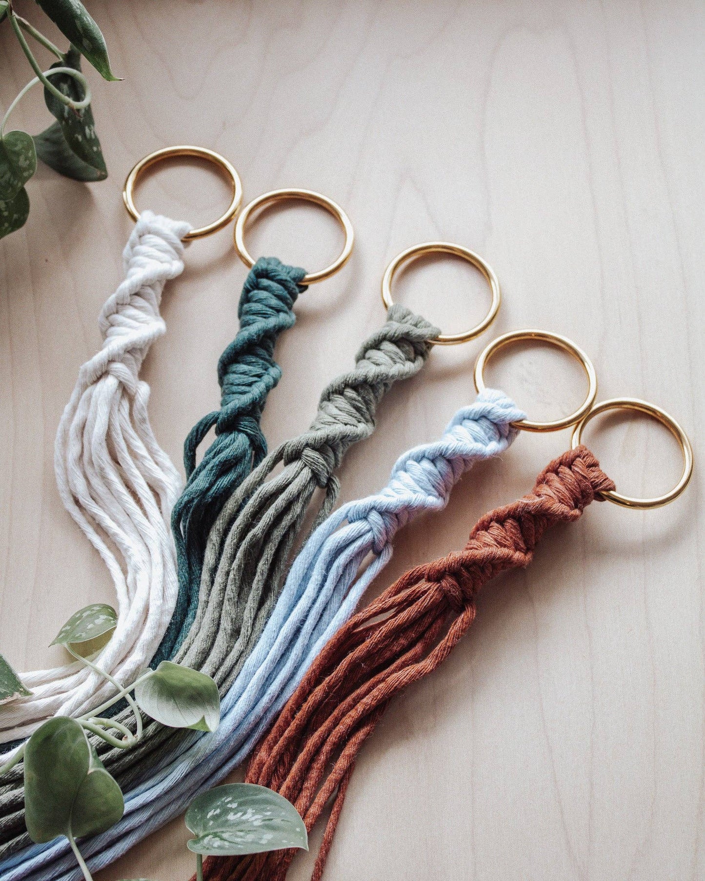 Basic Macrame Plant Hanger: Deep Green