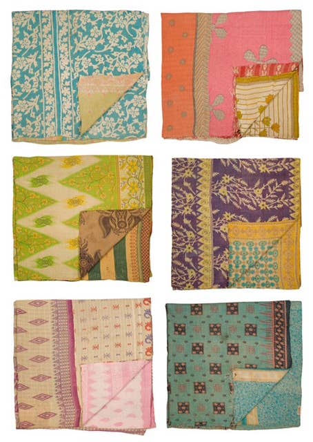 Authentic Vintage Kantha Quilt, Perfect Beach Blanket | Boho