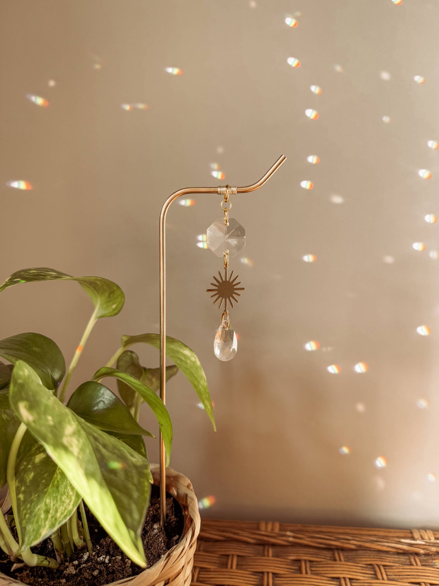 Plant Stake | Suncatcher + Sun Charm | Houseplant Accessory