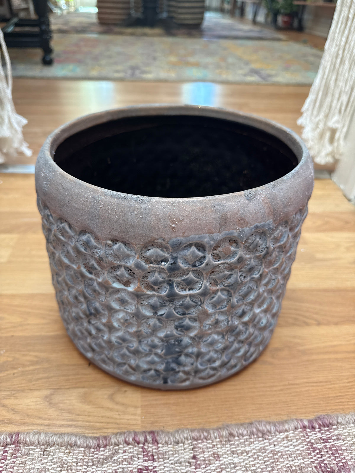 Blue marble Pot 9”