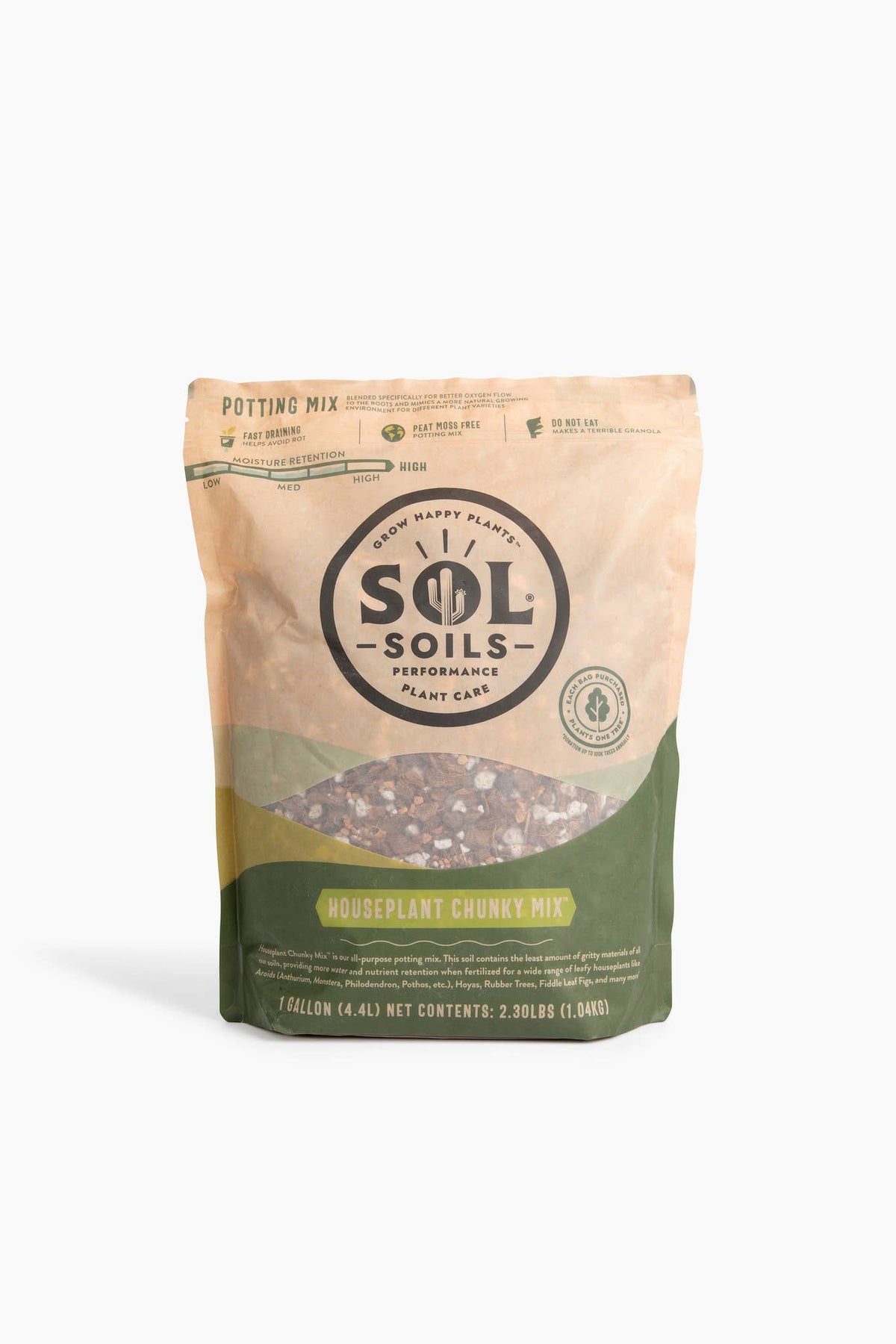 Soil (1Gal) Houseplant Chunky Mix (Aroid/Tropical Soilless): 1 Gallon (4 Quarts)