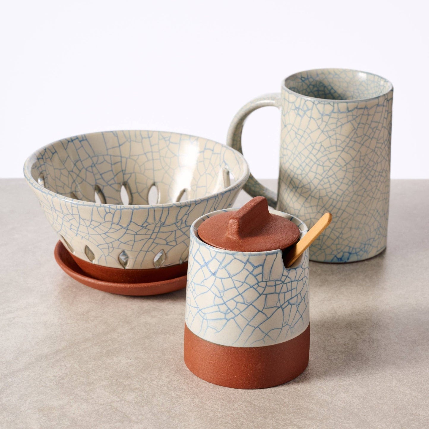Ciya Blue Crackle Berry Bowl