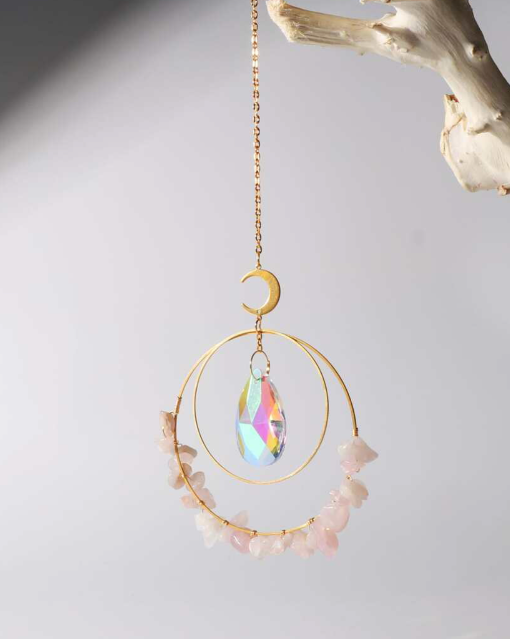 Whimsical Crystal Rainbow Maker | Gold Suncatcher: Assorted Styles