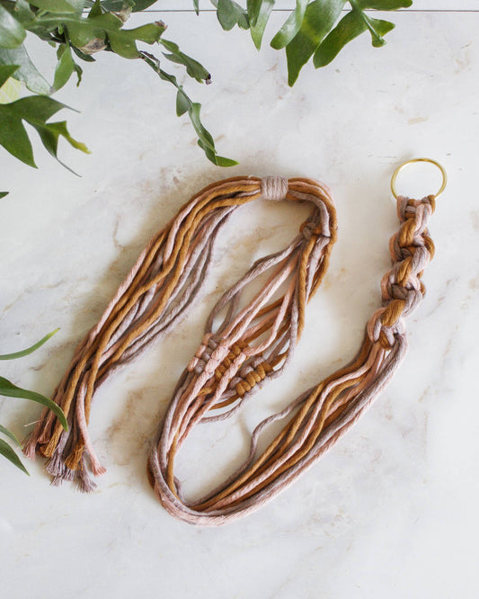 Chunky Twist Plant Hanger - Multicolor: Copper