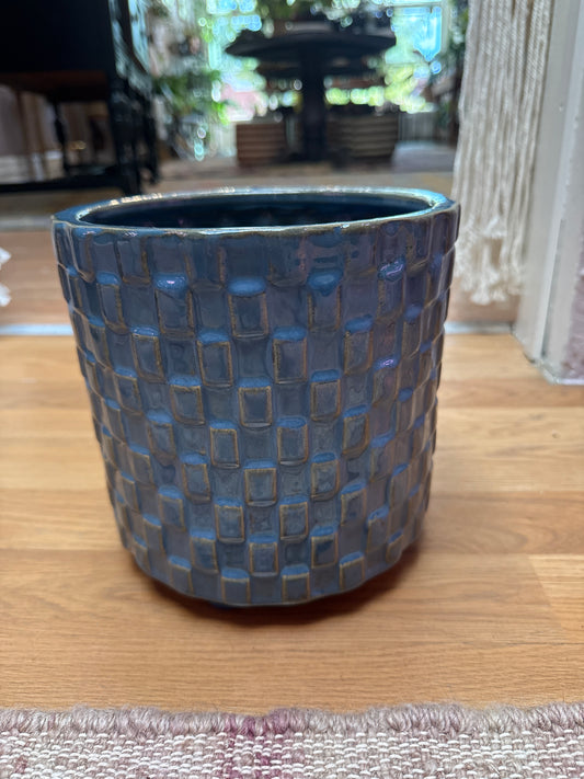 Blue 7” Pot w/feet