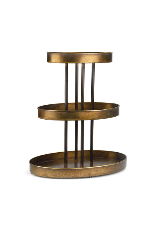 Multi-Tiered Oval Displays (Tabletop or Floor): 3-Tier