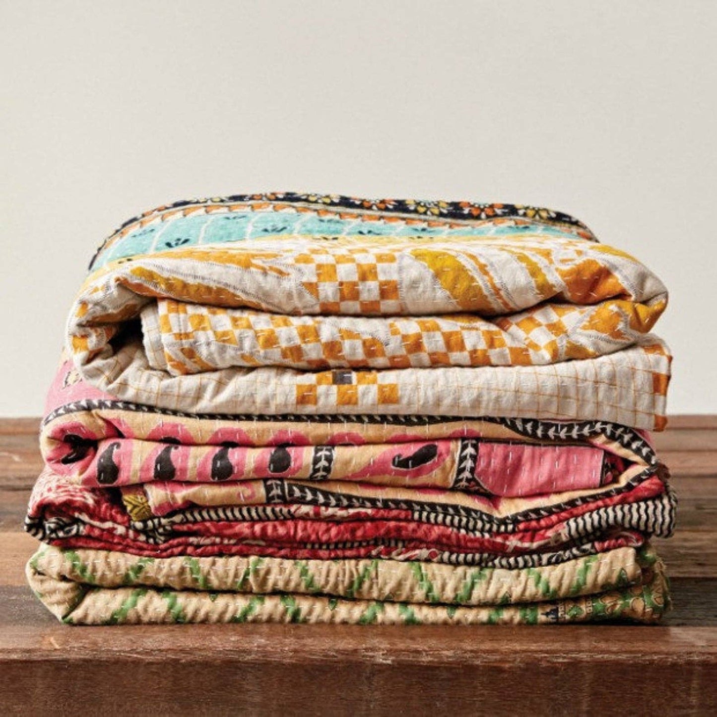 Authentic Vintage Kantha Quilt, Perfect Beach Blanket | Boho