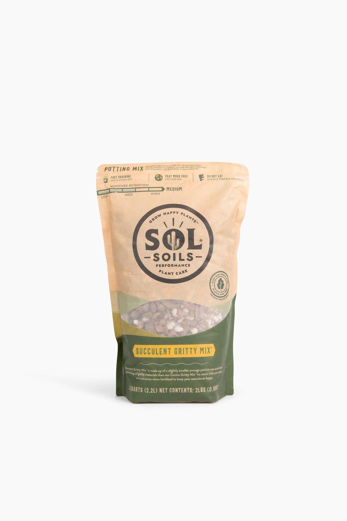Soil (2Qt) Succulent Gritty Mix (Soilless): 2 Quarts
